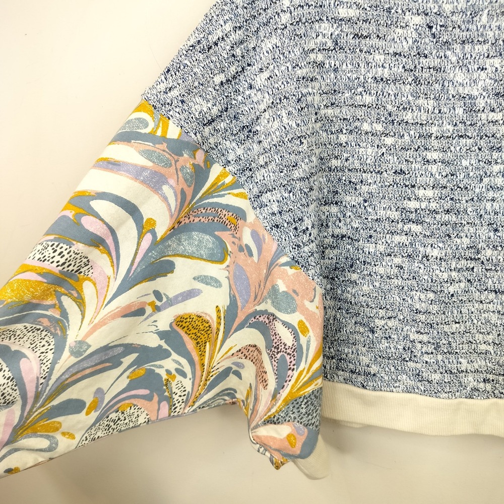 Saturday Sunday Anthropologie Flora Printed Sweatshirt XS Oversize dolman Sleeve - Picture 8 of 11